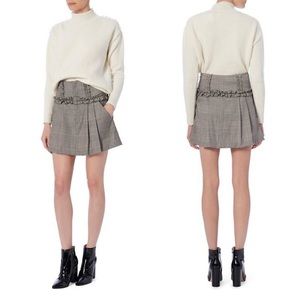 Marissa Web plaid ruffle detailed mini skirt sz 2